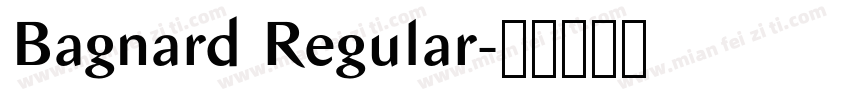 Bagnard Regular字体转换